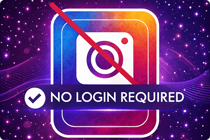 No Instagram login required